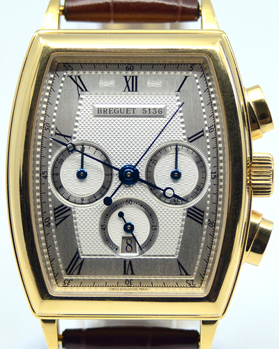 Breguet Heritage Chronograph 38MM Silver Dial Leather Strap (5460BA/12/996)
