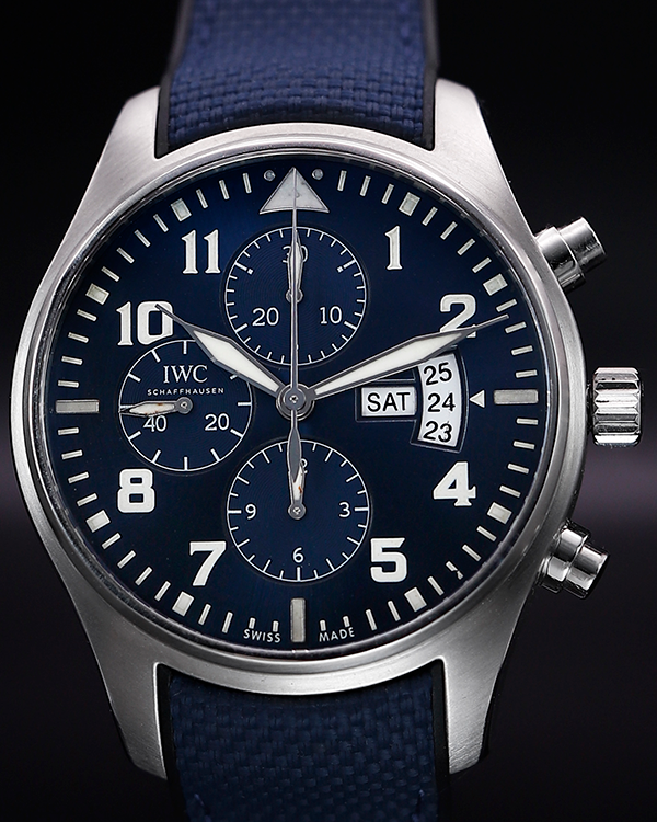 IWC Schaffhausen Pilot Chronograph "Le Petit Prince" 43MM Blue Dial Rubber Strap (IW377706)