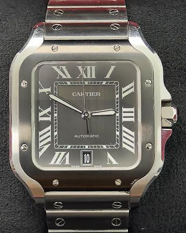 2023 Cartier Santos De Cartier 39.8MM Grey Dial Steel Bracelet (WSSA0037)