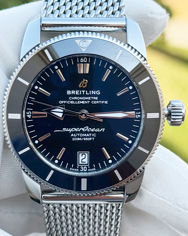 Breitling Superocean Heritage II 42MM Black Dial Steel Bracelet (AB2010121B1A1)