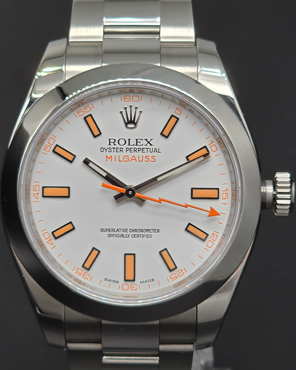 Rolex Milgauss 40MM White Dial Oyster Bracelet (116400)