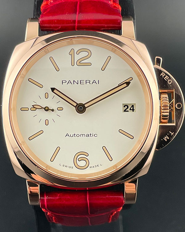 2020 Panerai Luminor Due 38MM White Dial Leather Strap (PAM01045)