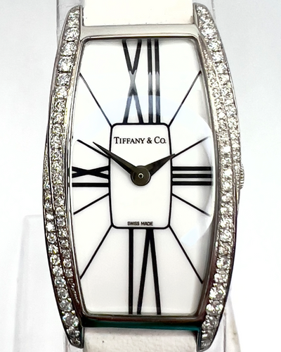 Tiffany & Co Gemea 22X41.5MM Quartz White Dial Leather Strap (Z6401.10.10A20A48A)