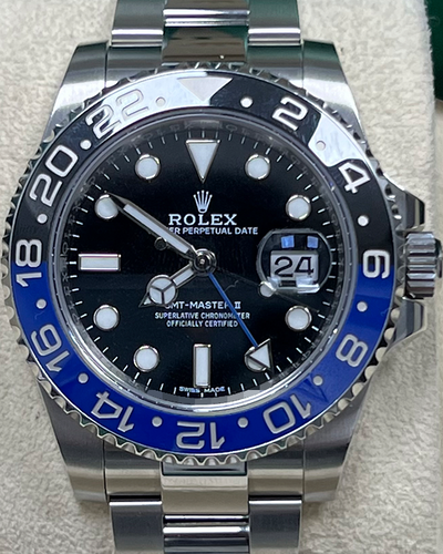 2016 Rolex GMT-Master II "Batman" 40MM Black Dial Oyster Bracelet (126710BLNR)