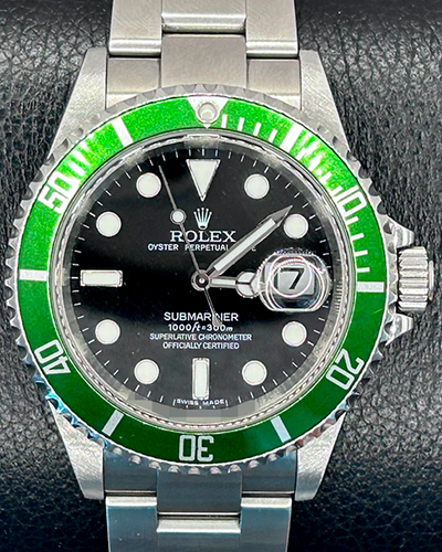 2010 Rolex Submariner Date "Kermit" 40MM Black Dial Steel Bracelet (16610LV)