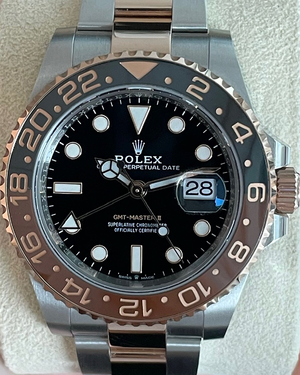 2022 Rolex GMT-Master II "Rootbeer" 40MM Black Dial Two-Tone Bracelet (126711CHNR)