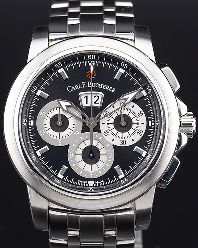 Carl F. Bucherer Patravi ChronoDate 44.6MM Black Dial Steel Bracelet (00.10624.08.33.01)