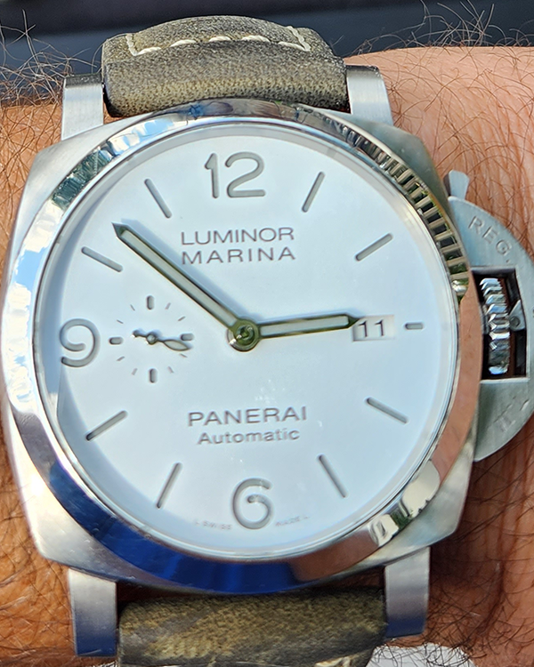 2022 Panerai Luminor Marina 44MM Steel White Dial (PAM01314)