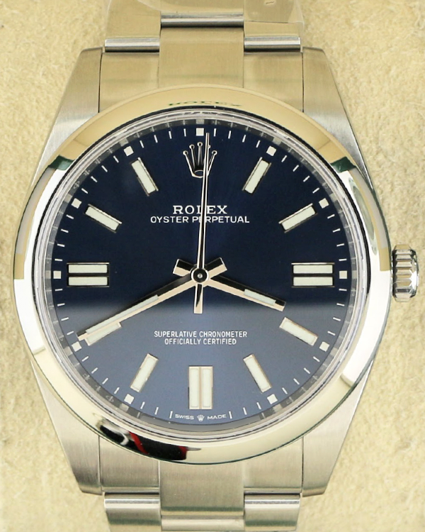 2023 Rolex Oyster Perpetual 41MM Blue Dial Oystersteel Bracelet (124300)