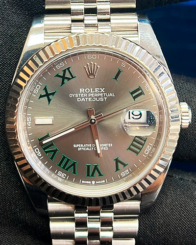 Rolex Datejust "Wimbledon" 41MM Slate Dial Jubilee Bracelet (126334)