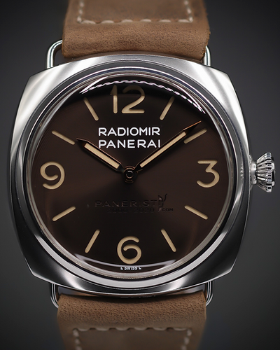 2021 Panerai Radiomir Venti 45MM Brown Dial Leather Strap (PAM02020)