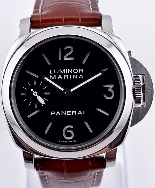 Panerai Luminor Marina 44MM Black Dial Leather Strap (PAM00111)