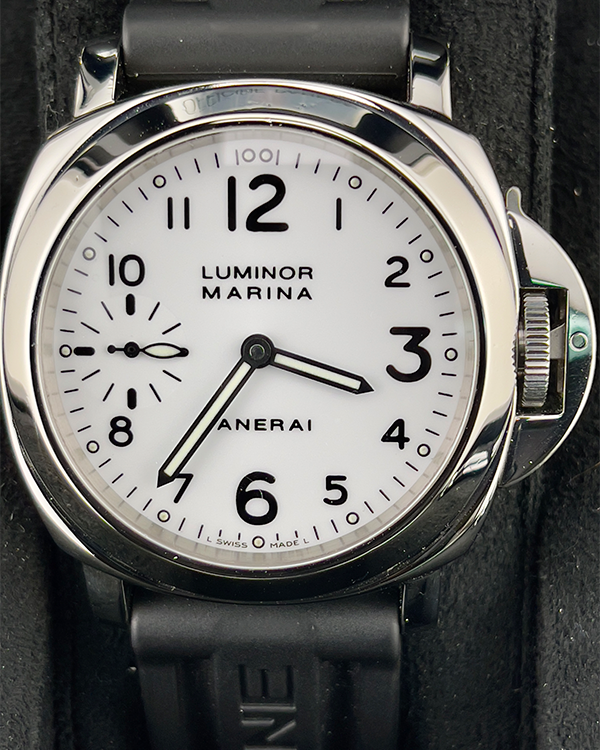 Panerai Luminor Marina 44MM White Dial Rubber Strap (PAM00003)