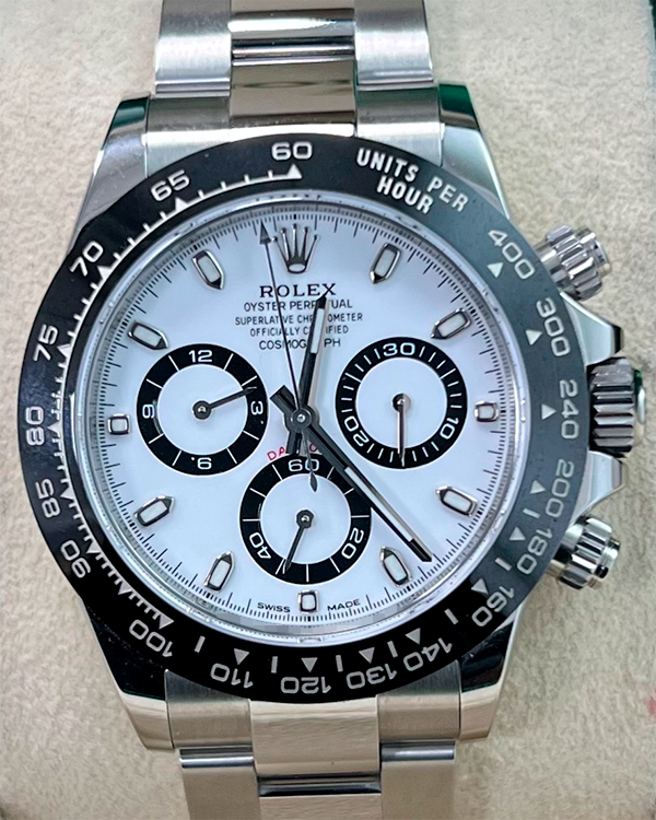 2022 Rolex Cosmograph Daytona "Panda" 40MM White Dial Oyster Bracelet (116500LN)