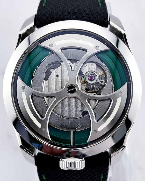 No Reserve - MB&F MAD 1 Green Edition 42MM Skeleton Dial Leather Strap (M.A.D. 1)