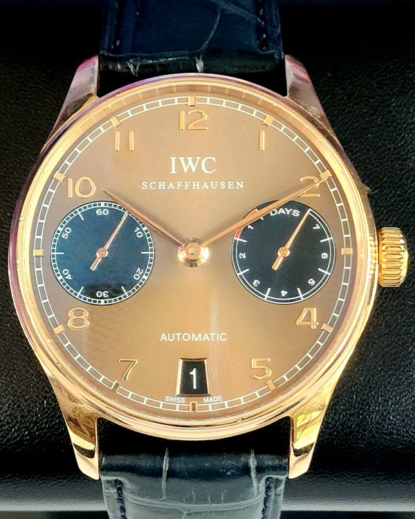 2013 IWC Schaffhausen Portugieser 42.3MM Brown Dial Leather Strap (IW500124)