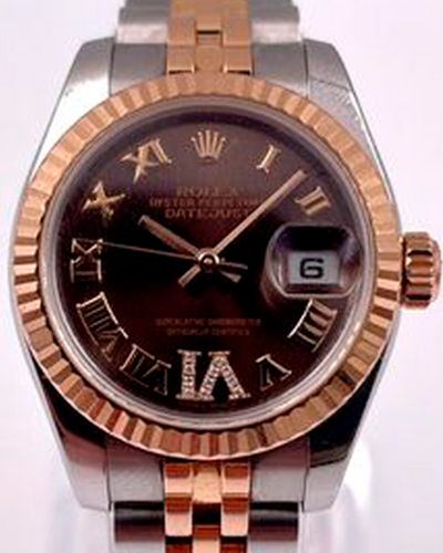 2014 Rolex Lady-Datejust 26MM Chocolate Dial Two-Tone Jubilee Bracelet (179171)