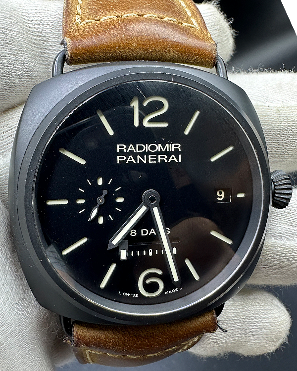 Panerai Radiomir 8 Days 45MM Black Dial Leather Strap (PAM00384)