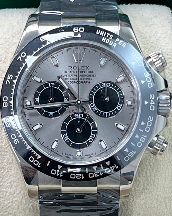 2019 Rolex Cosmograph Daytona  40MM Silver Dial Oysterflex Strap (116519LN)