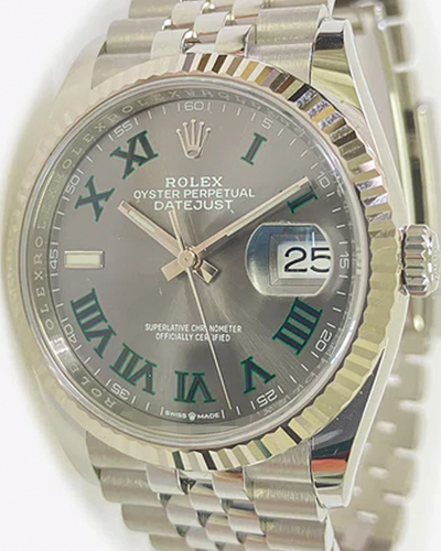 2021 Rolex Datejust "Wimbledon" 36MM Slate Dial Jubilee Bracelet (126234)