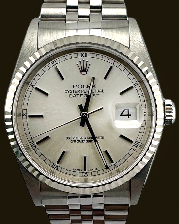 2005 Rolex Datejust 36MM Silver Dial Jubilee Bracelet (16234)