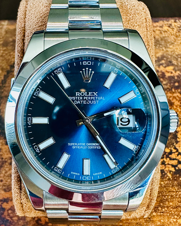 2015 Rolex Datejust II 41MM Oystersteel Blue Dial (116300)