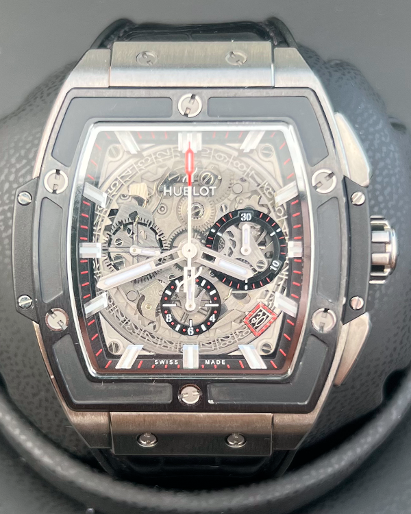 2017 Hublot Spirit of Big Bang 42MM Skeleton Dial Leather/Rubber Strap (641.NM.0173.LR)