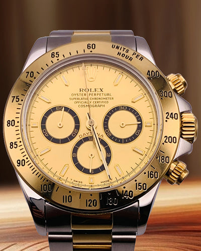 Rolex Cosmograph Daytona 40MM Champagne Dial Two-Tone Oyster Bracelet (16523)