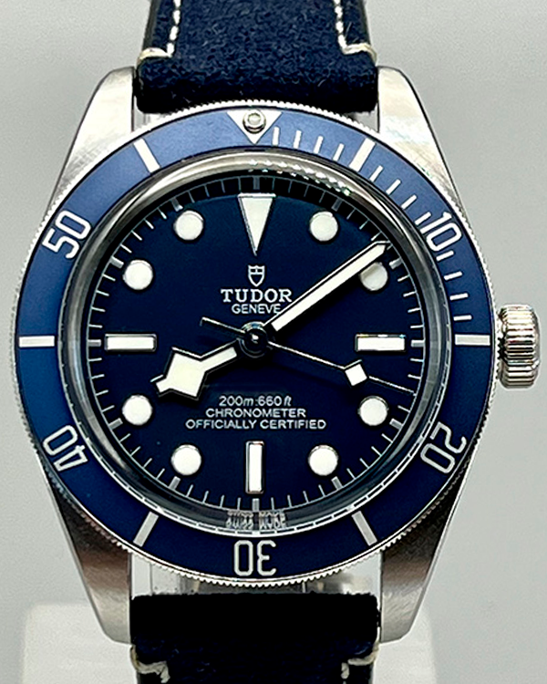 No Reserve - 2021 Tudor Black Bay Fifty-Eight 39MM Blue Dial Leather Strap (79030B)