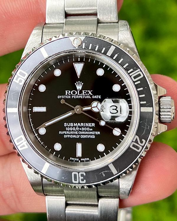 2000 Rolex Submariner Date 40MM Black Dial Oyster Bracelet (16610)