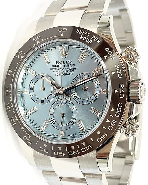 2020 Rolex Cosmograph Daytona 40MM Ice Blue Dial Platinum Oyster Bracelet (116506)