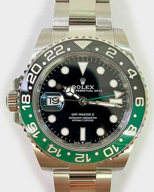 2023 Rolex GMT-Master II "Sprite" 40MM Oystersteel Black Dial Oyster Bracelet  (126720VTNR)