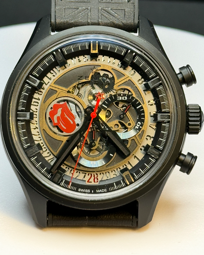 2023 Zenith El Primero Tribute To "The Rolling Stones" L.E. 45MM Skeleton Dial Leather Strap (49.2521.400/98.C755)