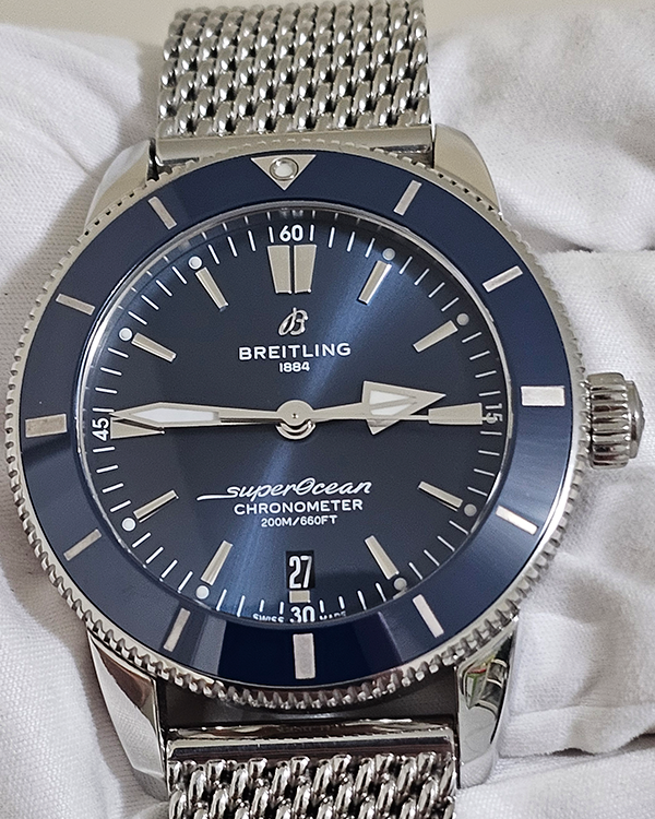 2021 Breitling Superocean Heritage II 44MM Blue Dial Steel Bracelet (AB2030)