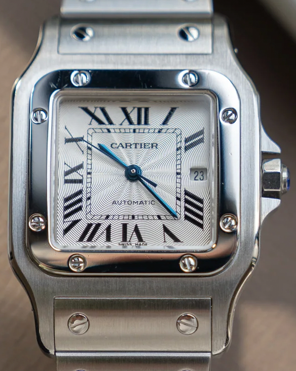 Cartier Santos Galbée 24MM Silver Dial Steel Bracelet (W20054D6)