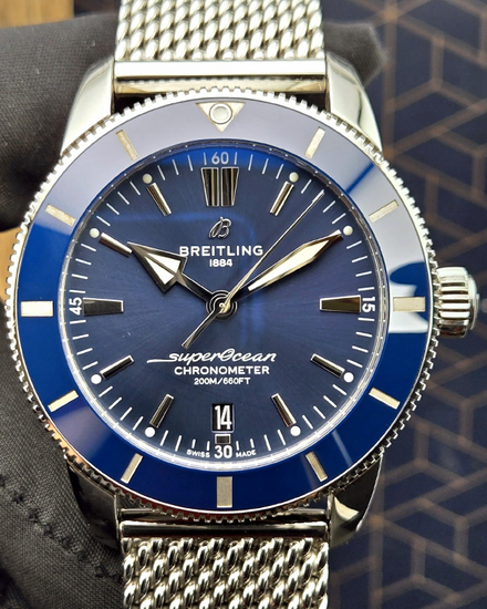 2020 Breitling Superocean Heritage B20 44MM Blue Dial Steel Bracelet (AB2030161C1S1)
