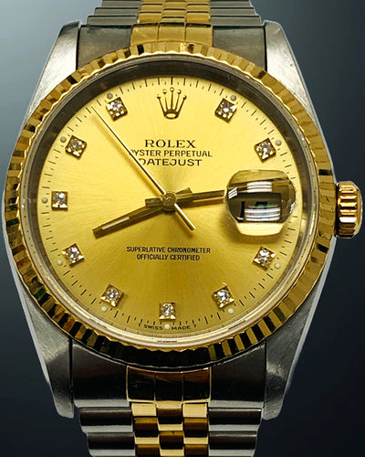 Rolex Datejust 36MM Champagne Dial Two-Tone Jubilee Bracelet (16233)