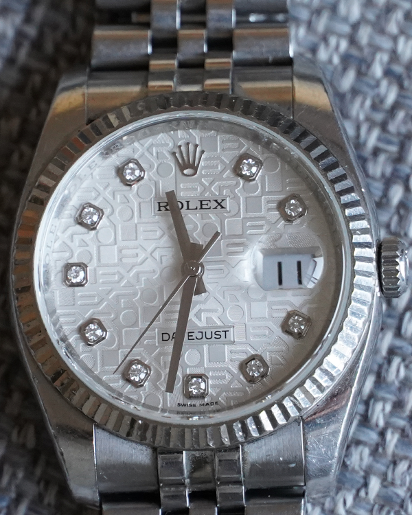 2007 (M Serial) Rolex Datejust 36MM Silver "Jubilee Motif" Dial Jubilee Bracelet (116234)