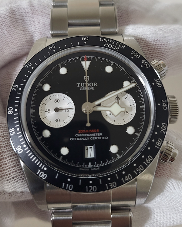 2022 Tudor Black Bay Chrono 41MM Black Dial Steel Bracelet (M79360N)