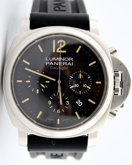 Panerai Luminor Chrono Daylight 44MM Strap Steel Black Dial