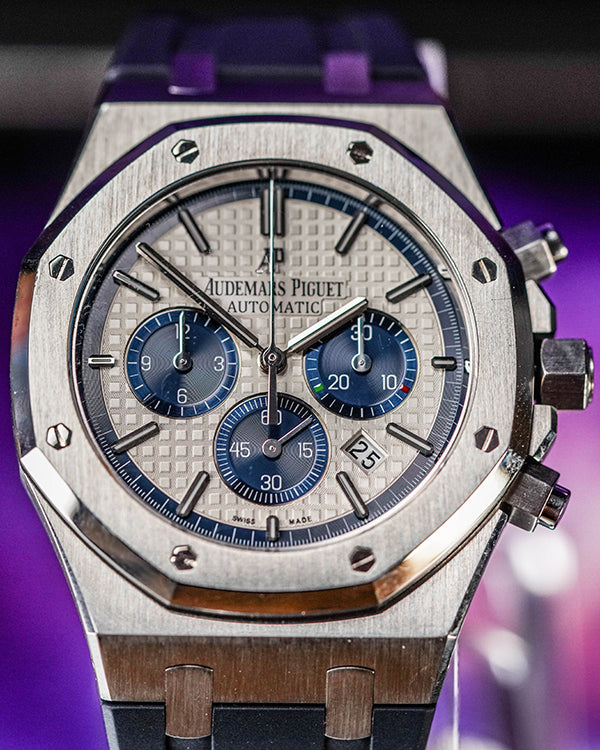 2015 Audemars Piguet Royal Oak Chronograph Limited Edition 41MM Silver Dial Rubber Strap (26326ST.OO.D027CA.01)