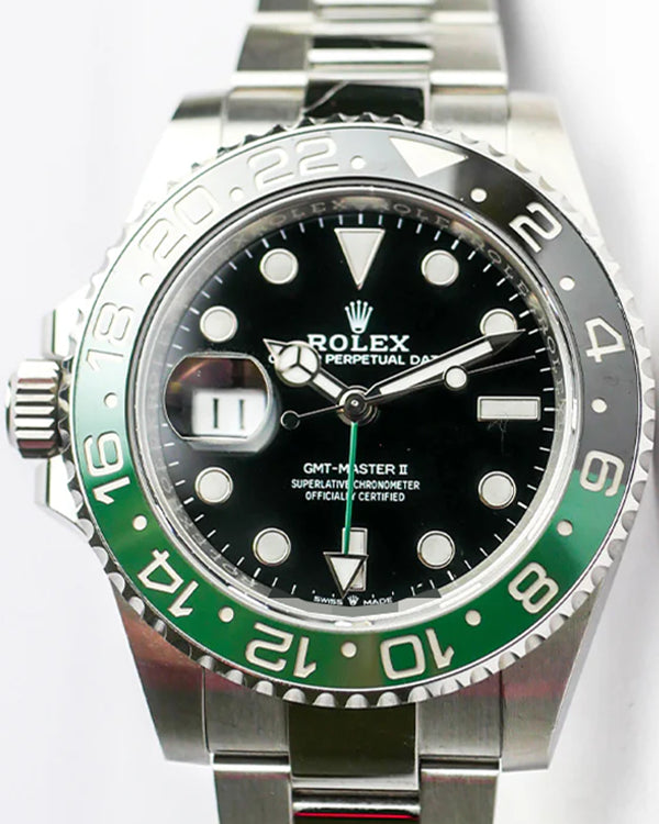 Rolex GMT-Master II "Sprite" 40MM Black Dial Steel Bracelet (126720VTNR)