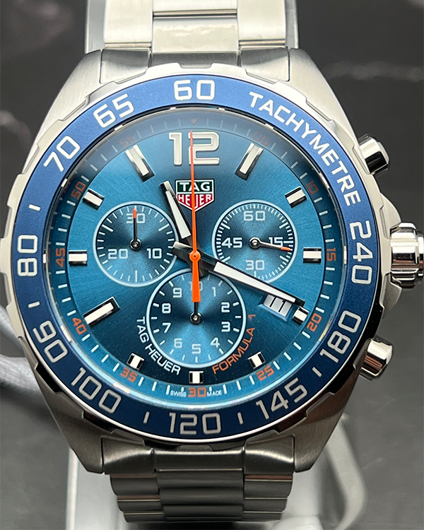 2022 TAG Heuer Formula 1 43MM Quartz Blue Dial Steel Bracelet (CAZ1014.BA0842)