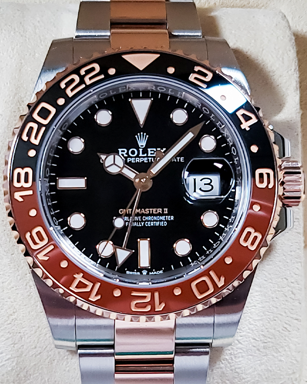 2018 Rolex GMT-Master II "Rootbeer" 40MM Black Dial Two-Tone Bracelet (126711CHNR)