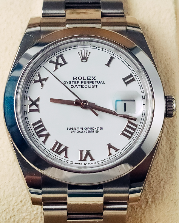 2023 Rolex Datejust 41MM White Dial Oyster Bracelet (126300)