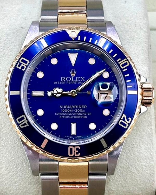 Rolex Submariner Date "Bluesy" 40MM Blue Dial Two-Tone Bracelet (16613)