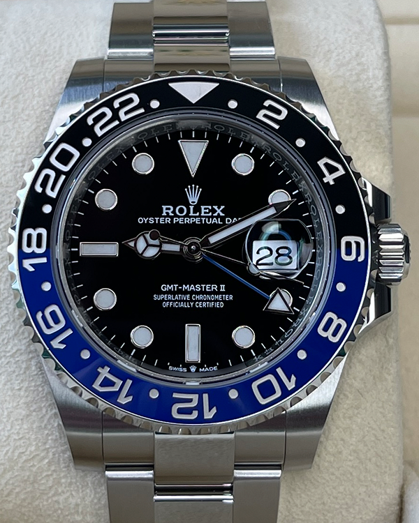 2023 Rolex GMT-Master II "Batman" 40MM Black Dial Oyster Bracelet (126710BLNR)