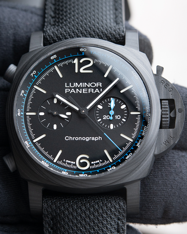 Panerai Chronograph Carbotech Automatic Black 44MM (PAM01219) – Grailzee