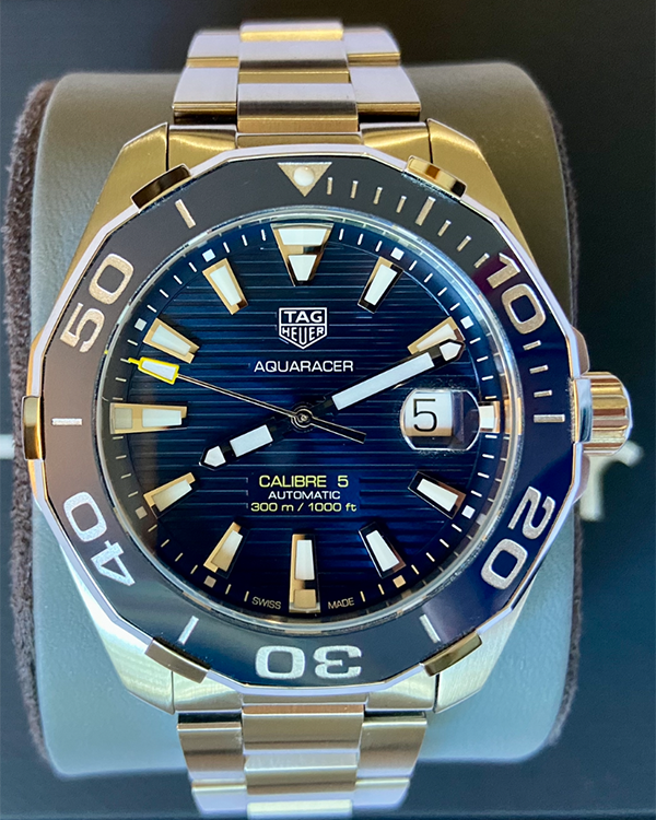 2021 TAG Heuer Aquaracer 300M 43MM Steel Blue Dial (WAY201B.BA0927)