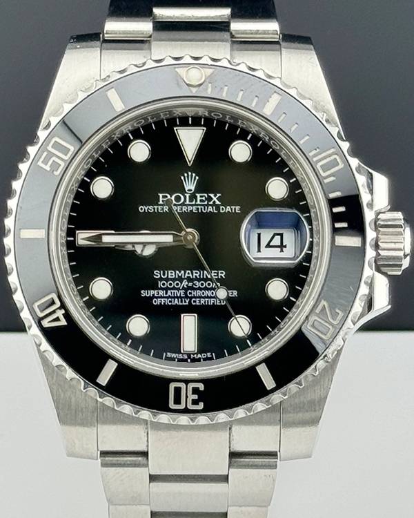 2016 Rolex Submariner Date 40MM Black Dial Steel Bracelet (116610LN)